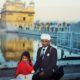 Photo of Anj Handa and her dad outside Golden Temple
