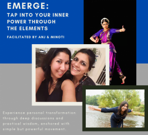 Cover image for Emerge programme featuring Anj and Minoti