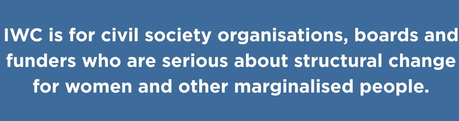 IWC Consultancy Banner Banner highlighting that IWC is for civil society organisations